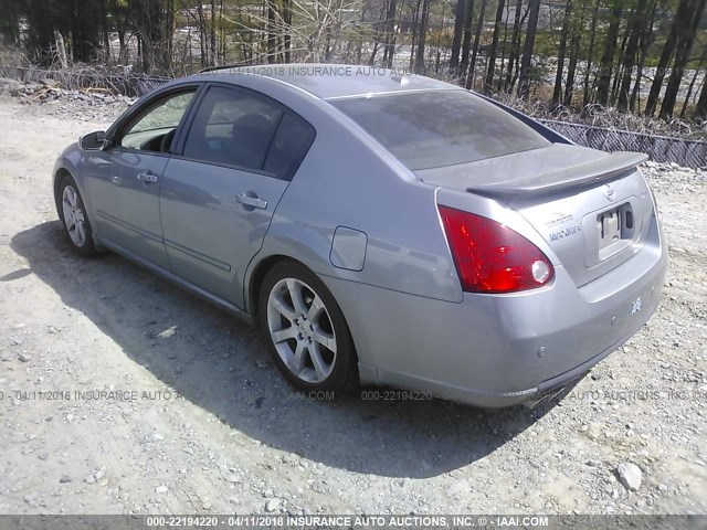 1N4BA41E28C839493 - 2008 NISSAN MAXIMA SE/SL SILVER photo 3