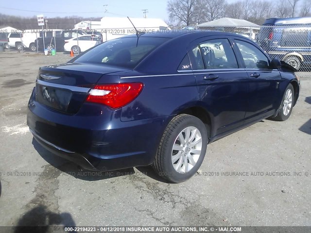 1C3CCBBB6EN100942 - 2014 CHRYSLER 200 TOURING BLUE photo 4