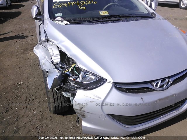 KMHDH4AE3CU339968 - 2012 HYUNDAI ELANTRA GLS/LIMITED SILVER photo 6