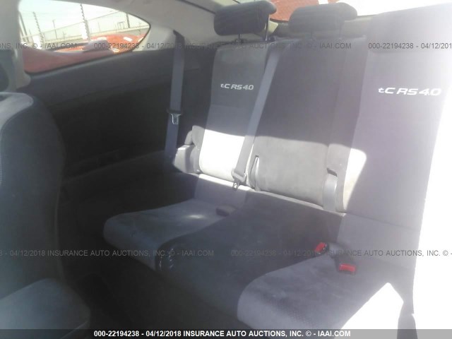 JTKDE167980273133 - 2008 TOYOTA SCION TC 灰色 照片 8