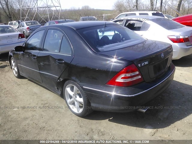 WDBRF52H06F830715 - 2006 MERCEDES-BENZ C GENERATION 2006 230 BLACK photo 3