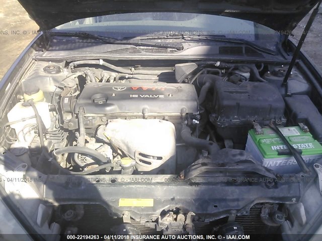 4T1BE32KX2U532387 - 2002 TOYOTA CAMRY LE/XLE/SE ნაცრისფერი ფოტო 10