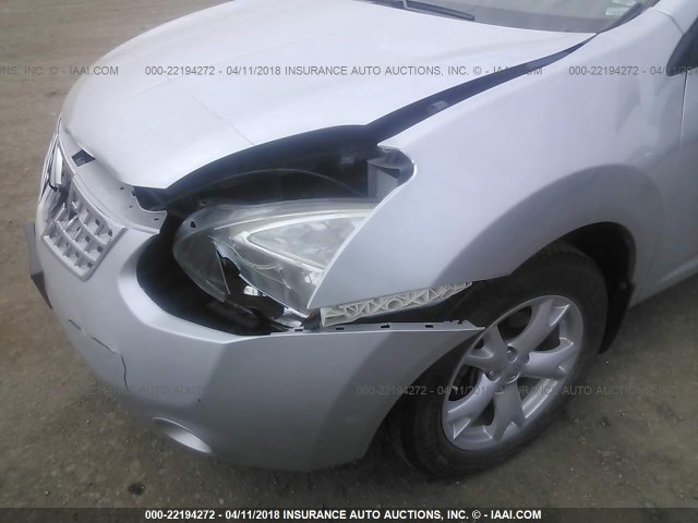 JN8AS58TX8W009103 - 2008 NISSAN ROGUE S/SL SILVER photo 6