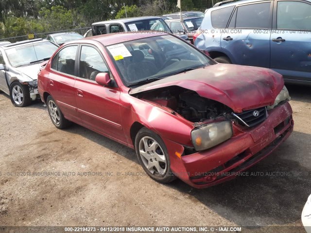 KMHDN46D04U718680 - 2004 HYUNDAI ELANTRA GLS/GT RED photo 1