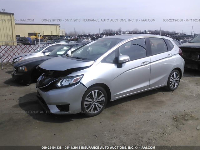 JHMGK5H77GX011259 - 2016 HONDA FIT EX/EXL SILVER photo 2