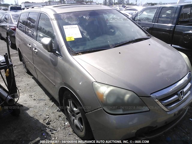5FNRL38667B441023 - 2007 HONDA ODYSSEY EXL ოქროსფერი ფოტო 6