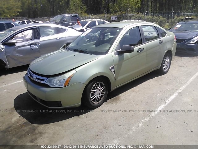 1FAHP35N88W223602 - 2008 FORD FOCUS SE/SEL/SES GREEN photo 2