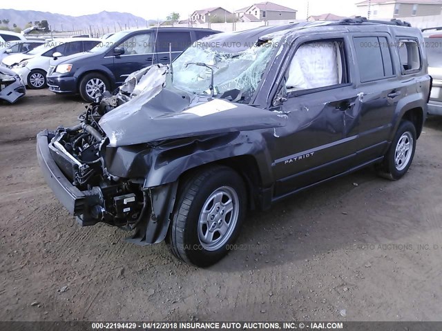 1C4NJPBB0GD656745 - 2016 JEEP PATRIOT SPORT GRAY photo 2