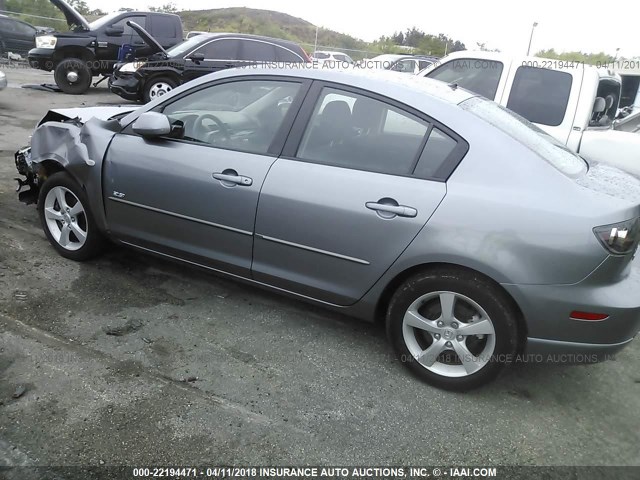 JM1BK123351228219 - 2005 MAZDA 3 S GRAY photo 3