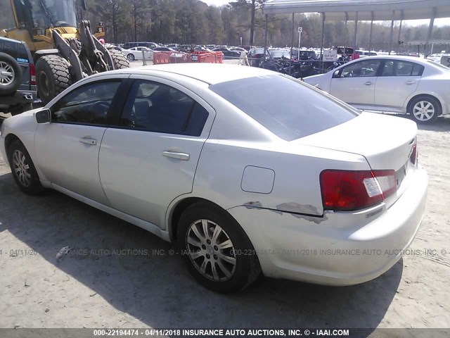 4A3AB36F49E033771 - 2009 MITSUBISHI GALANT ES WHITE photo 3