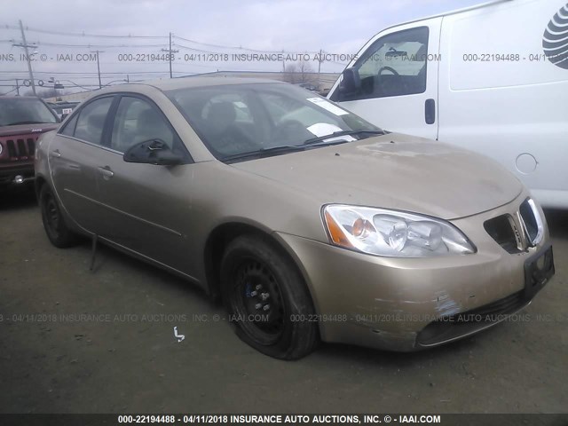 1G2ZF55B264209176 - 2006 PONTIAC G6 SE GOLD photo 1