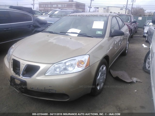 1G2ZF55B264209176 - 2006 PONTIAC G6 SE GOLD photo 2