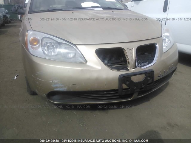 1G2ZF55B264209176 - 2006 PONTIAC G6 SE GOLD photo 6