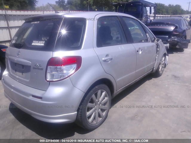 JS2YA5A58B6301094 - 2011 SUZUKI SX4 SILVER photo 4