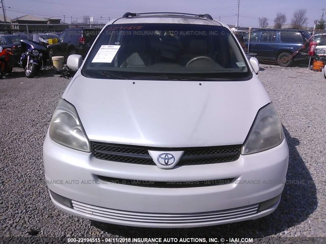 5TDZA22C05S340454 - 2005 TOYOTA SIENNA XLE/XLE LIMITED WHITE photo 6