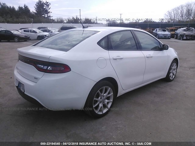 1C3CDFBA8DD155859 - 2013 DODGE DART SXT WHITE photo 4