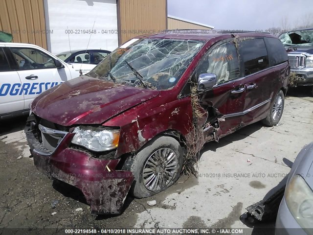 2C4RC1CG5ER365347 - 2014 CHRYSLER TOWN & COUNTRY TOURING L MAROON photo 2