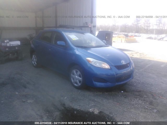 2T1LE40E79C002350 - 2009 TOYOTA COROLLA MATRIX S BLUE photo 1