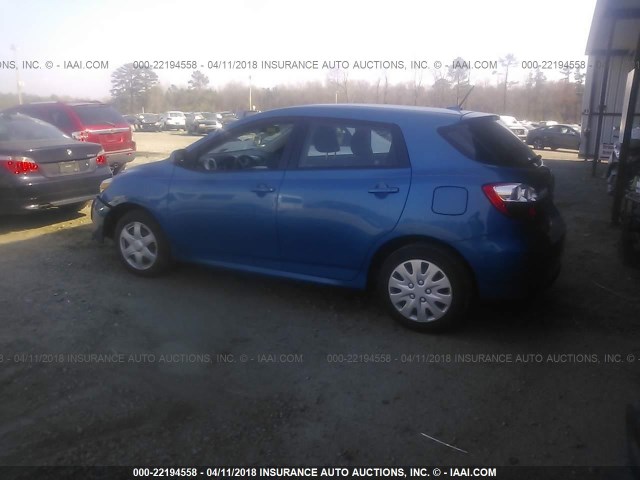 2T1LE40E79C002350 - 2009 TOYOTA COROLLA MATRIX S BLUE photo 3