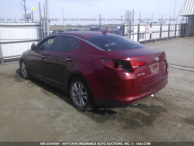 5XXGN4A77CG040999 - 2012 KIA OPTIMA EX RED photo 3