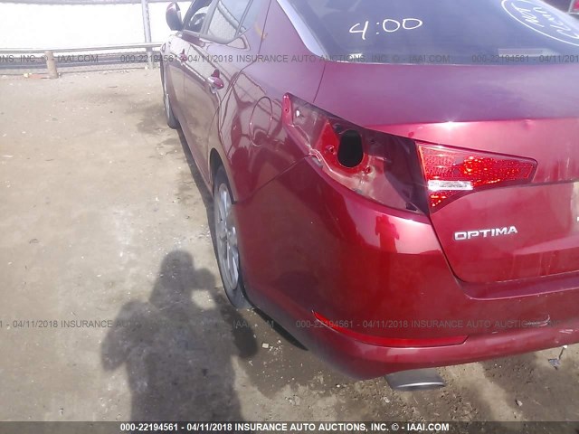 5XXGN4A77CG040999 - 2012 KIA OPTIMA EX RED photo 6