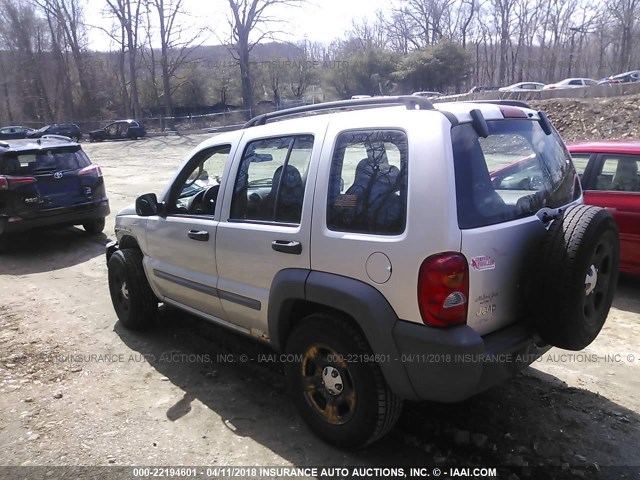 1J4GL48KX3W511004 - 2003 JEEP LIBERTY SPORT/FREEDOM ვერცხლისფერი ფოტო 3