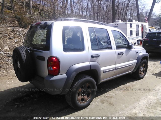 1J4GL48KX3W511004 - 2003 JEEP LIBERTY SPORT/FREEDOM ვერცხლისფერი ფოტო 4