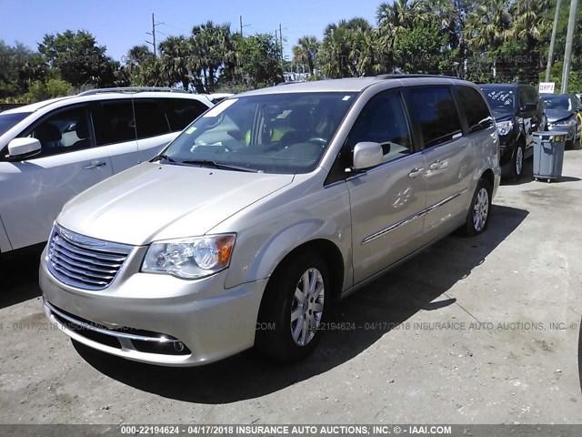 2C4RC1BG2CR411912 - 2012 CHRYSLER TOWN & COUNTRY TOURING TAN photo 2