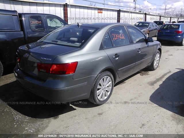 5NPET4ACXAH656899 - 2010 HYUNDAI SONATA GLS ნაცრისფერი ფოტო 4