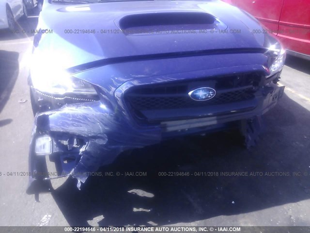 JF1VA1B63H9837672 - 2017 SUBARU WRX BLUE photo 6