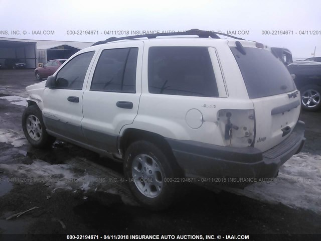 1J4GW48SXYC212225 - 2000 JEEP GRAND CHEROKEE LAREDO WHITE photo 3