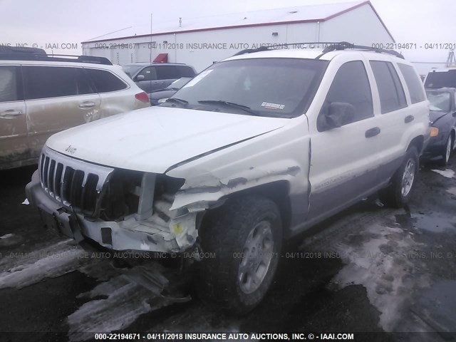 1J4GW48SXYC212225 - 2000 JEEP GRAND CHEROKEE LAREDO WHITE photo 6