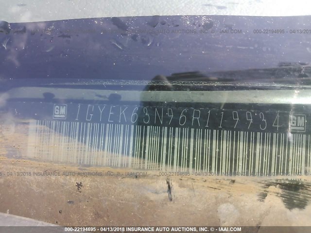 1GYEK63N96R119934 - 2006 CADILLAC ESCALADE LUXURY Qara foto 9