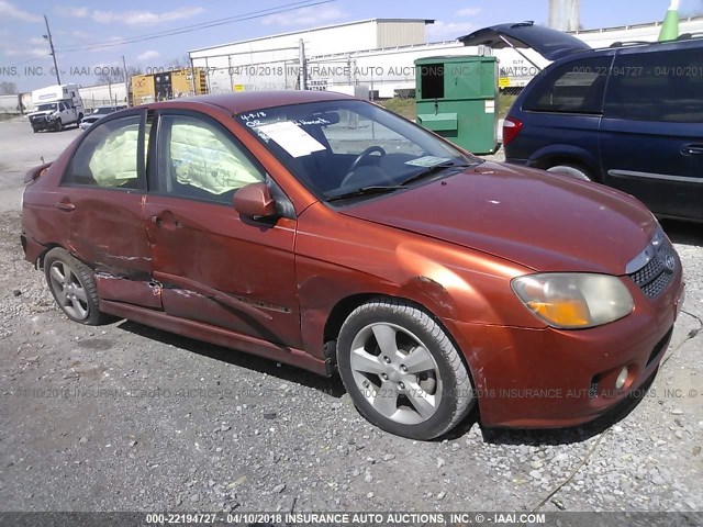 KNAFE121385014736 - 2008 KIA SPECTRA EX/LX/SX ORANGE photo 1