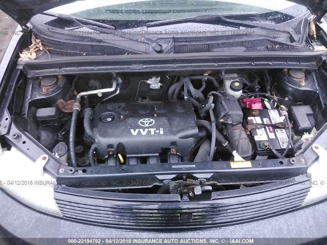 JTLKT334964072482 - 2006 TOYOTA SCION XB შავი ფოტო 10