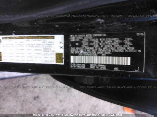 JTLKT334964072482 - 2006 TOYOTA SCION XB შავი ფოტო 9