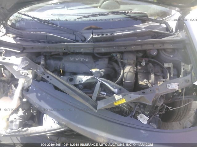 JTLKT324750192305 - 2005 TOYOTA SCION XB BLACK photo 10