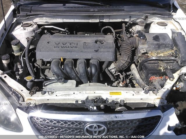 2T1BR32E68C897772 - 2008 TOYOTA COROLLA CE/LE/S WHITE photo 10