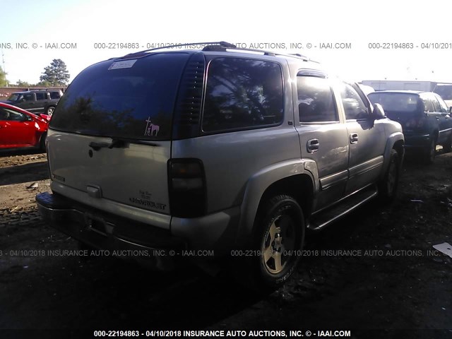 1GNEC13T45R130284 - 2005 CHEVROLET TAHOE C1500 SILVER photo 4