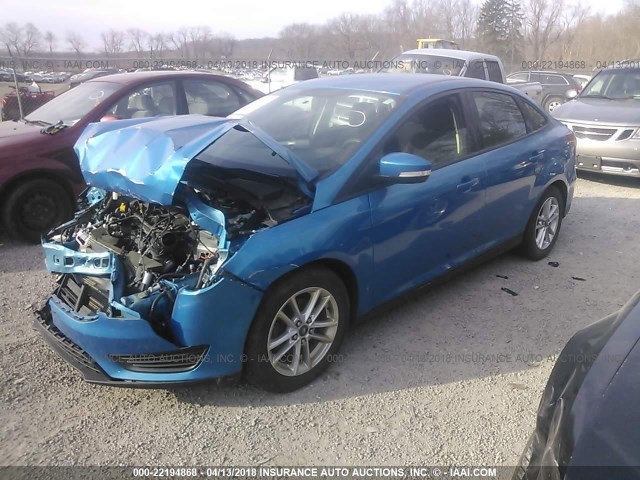 1FADP3F23GL207908 - 2016 FORD FOCUS SE BLUE photo 2