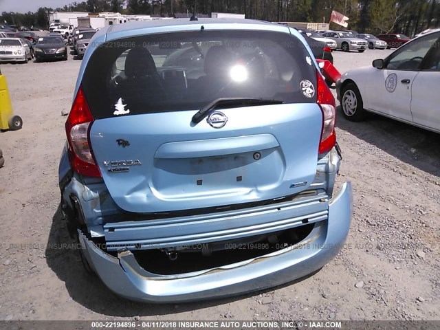 3N1CE2CP7EL434836 - 2014 NISSAN VERSA NOTE S/S PLUS/SV/SL BLUE photo 6