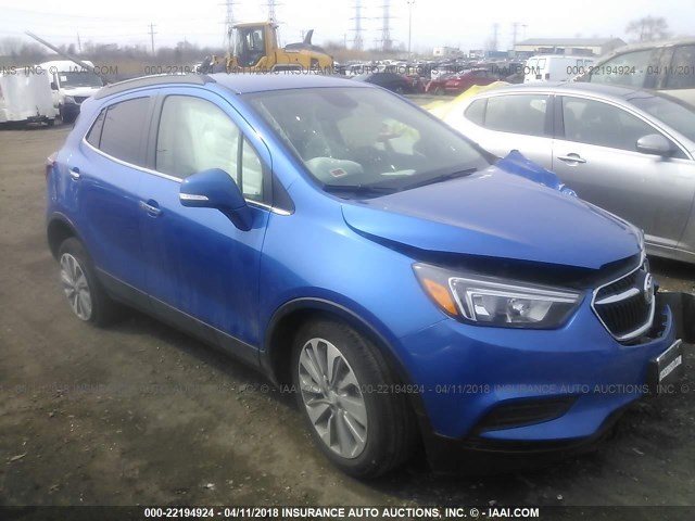 KL4CJASB5HB128291 - 2017 BUICK ENCORE PREFERRED BLUE photo 1