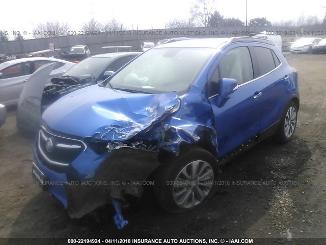 KL4CJASB5HB128291 - 2017 BUICK ENCORE PREFERRED Blau Foto 2