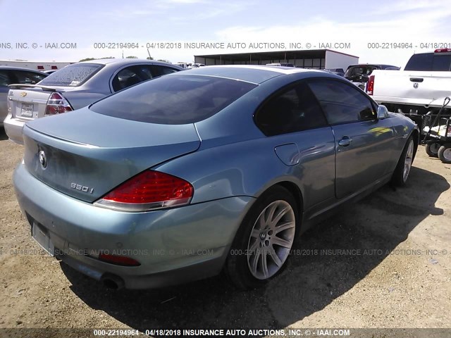 WBAEH134X6CR50051 - 2006 BMW 650 I BLUE photo 4