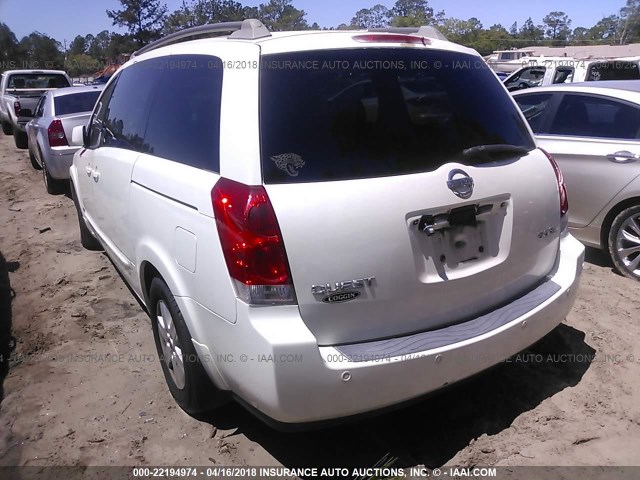 5N1BV28U36N108925 - 2006 NISSAN QUEST S/SE/SL WHITE photo 3