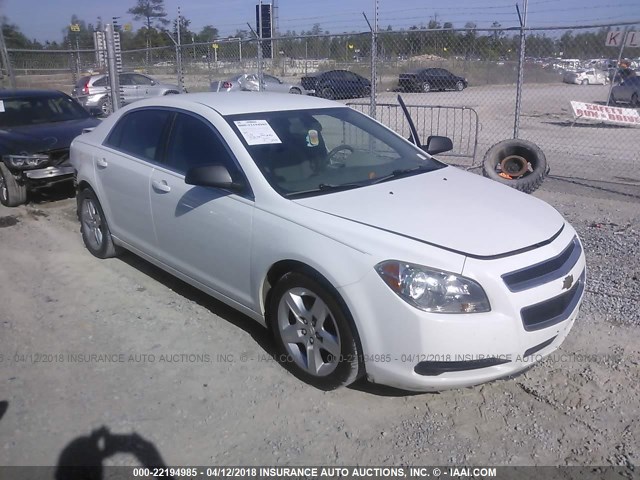 1G1ZB5E19BF380318 - 2011 CHEVROLET MALIBU LS WHITE photo 1
