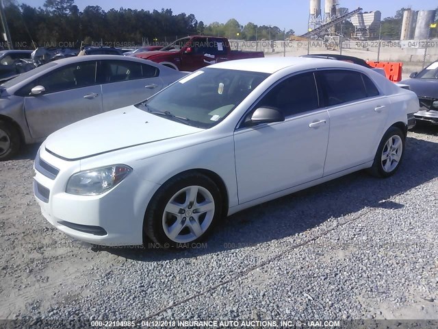 1G1ZB5E19BF380318 - 2011 CHEVROLET MALIBU LS WHITE photo 2