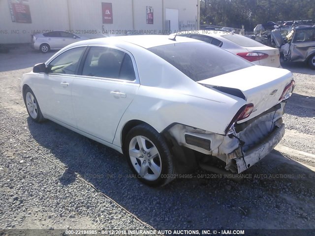 1G1ZB5E19BF380318 - 2011 CHEVROLET MALIBU LS WHITE photo 3
