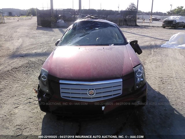 1G6DP577670106219 - 2007 CADILLAC CTS HI FEATURE V6 BURGUNDY photo 6