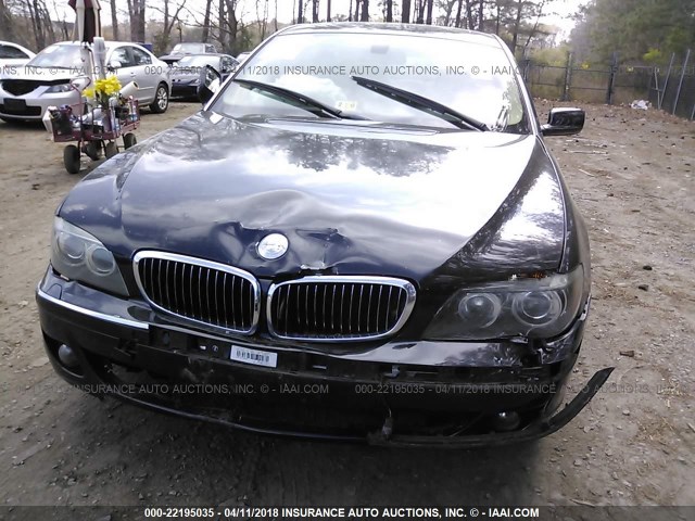 WBAHN83507DT75901 - 2007 BMW 750 BLACK photo 6